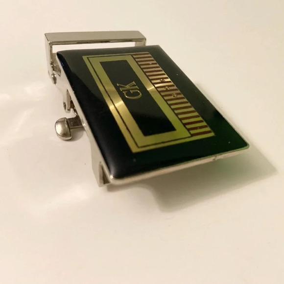 Vintage 1989 GK Belt Buckle  Black Gold Tone TGM - Picture 13 of 13